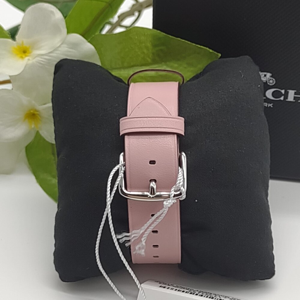 Coach Women's Elliot Blush Leather Strap Watch - Picture 6 of 7
